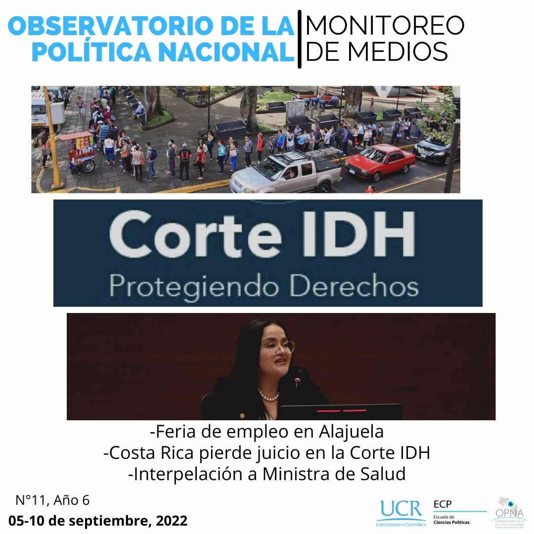 Monitoreo de Medios 05 al 10 de septiembre