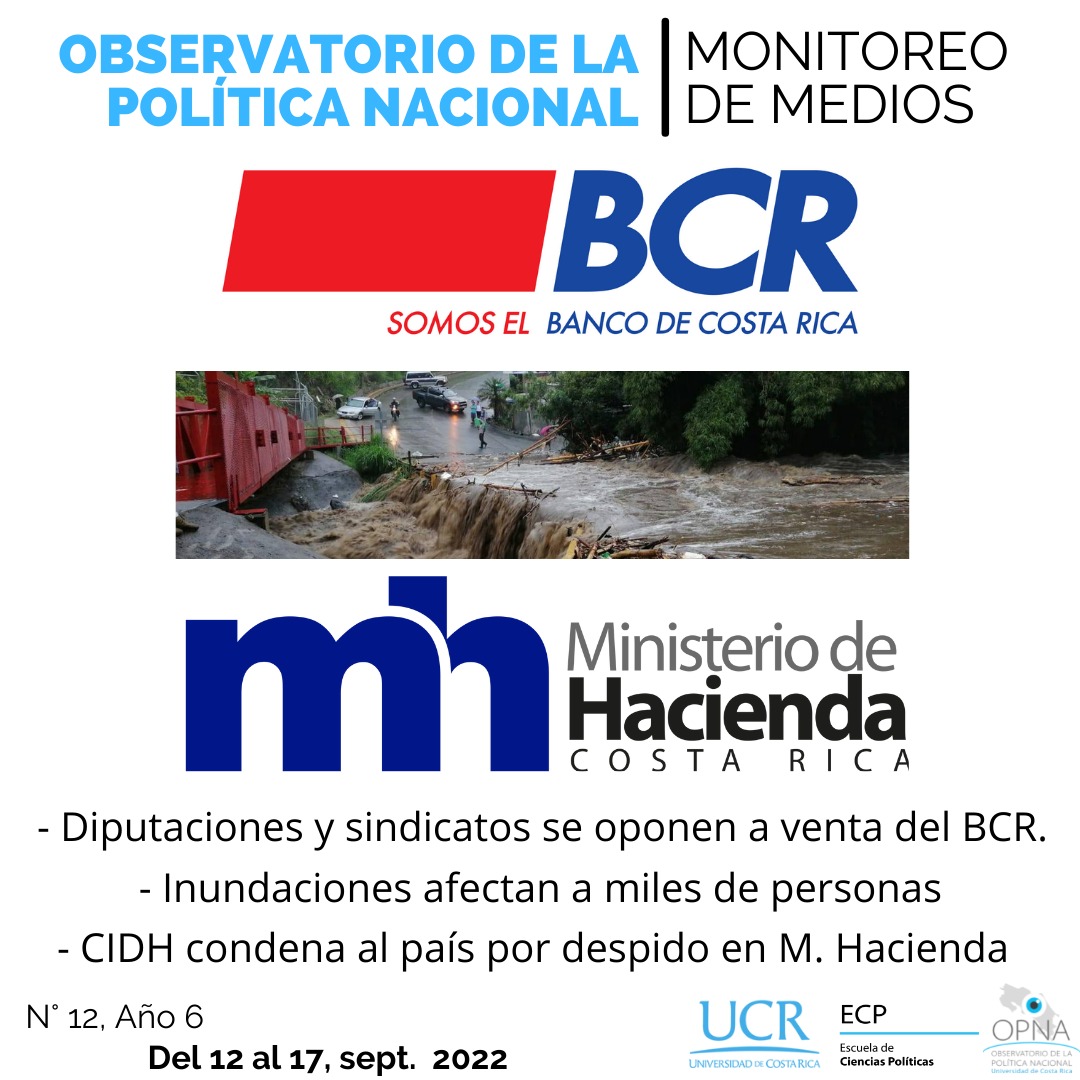 Monitoreo de Medios 12 al 17 de septiembre